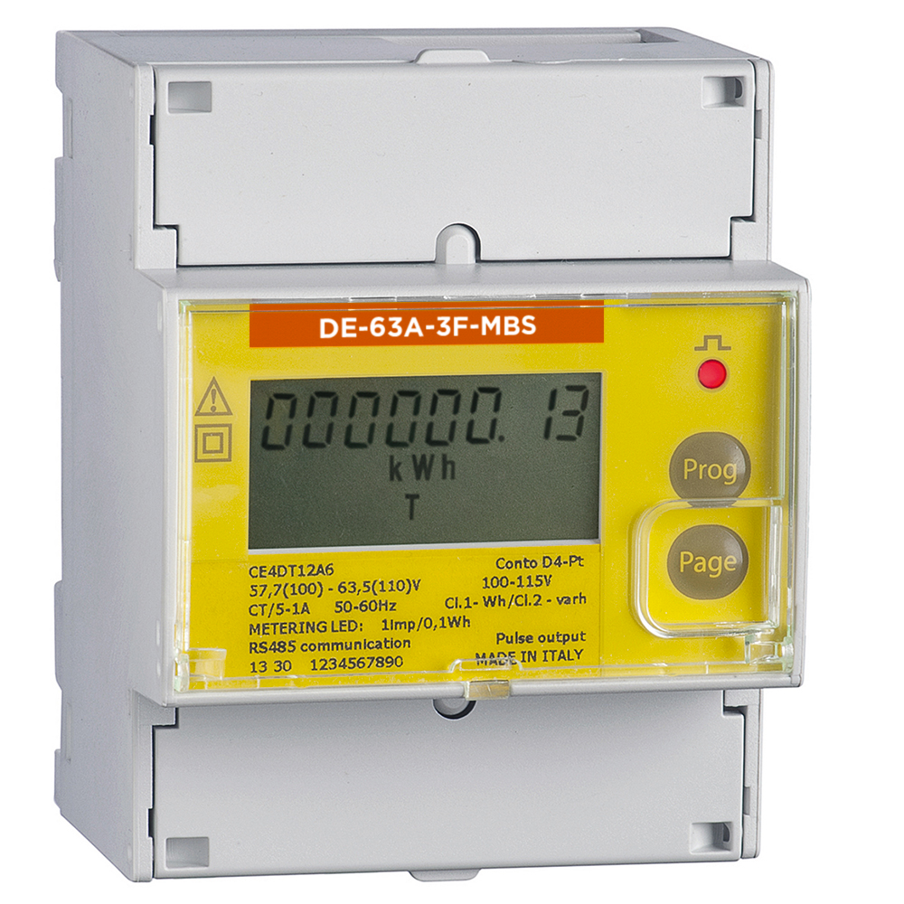 Compteur d'énergie électrique triphasé à insertion directe max 63 A. -  Solution domotique Smart Home